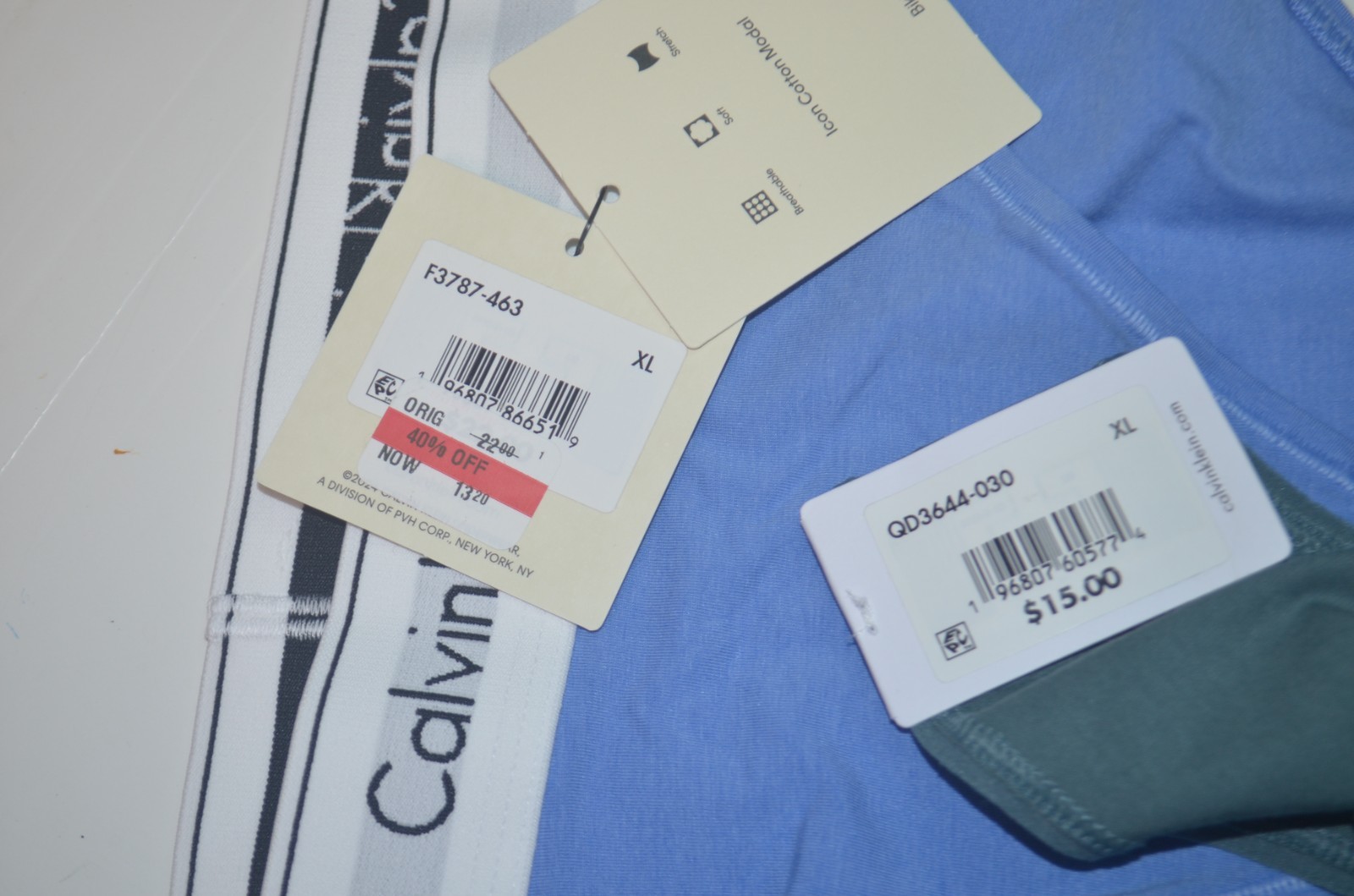 2 Pack NWT CALVIN KLEIN Logo Low-Rise Cotton Blend Bikini Underwear Sz XL