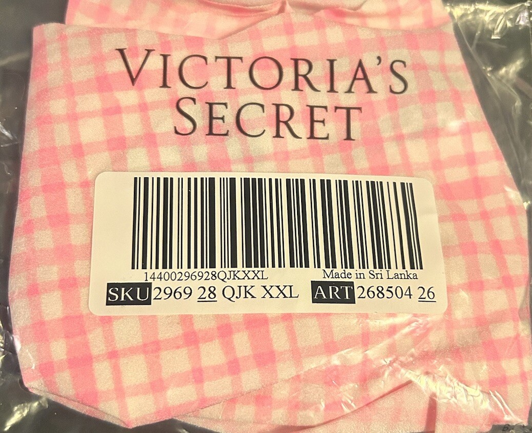 NWT Victoria’s Secret Pink & White Seamless No Show Size XXL Hiphugger Panties