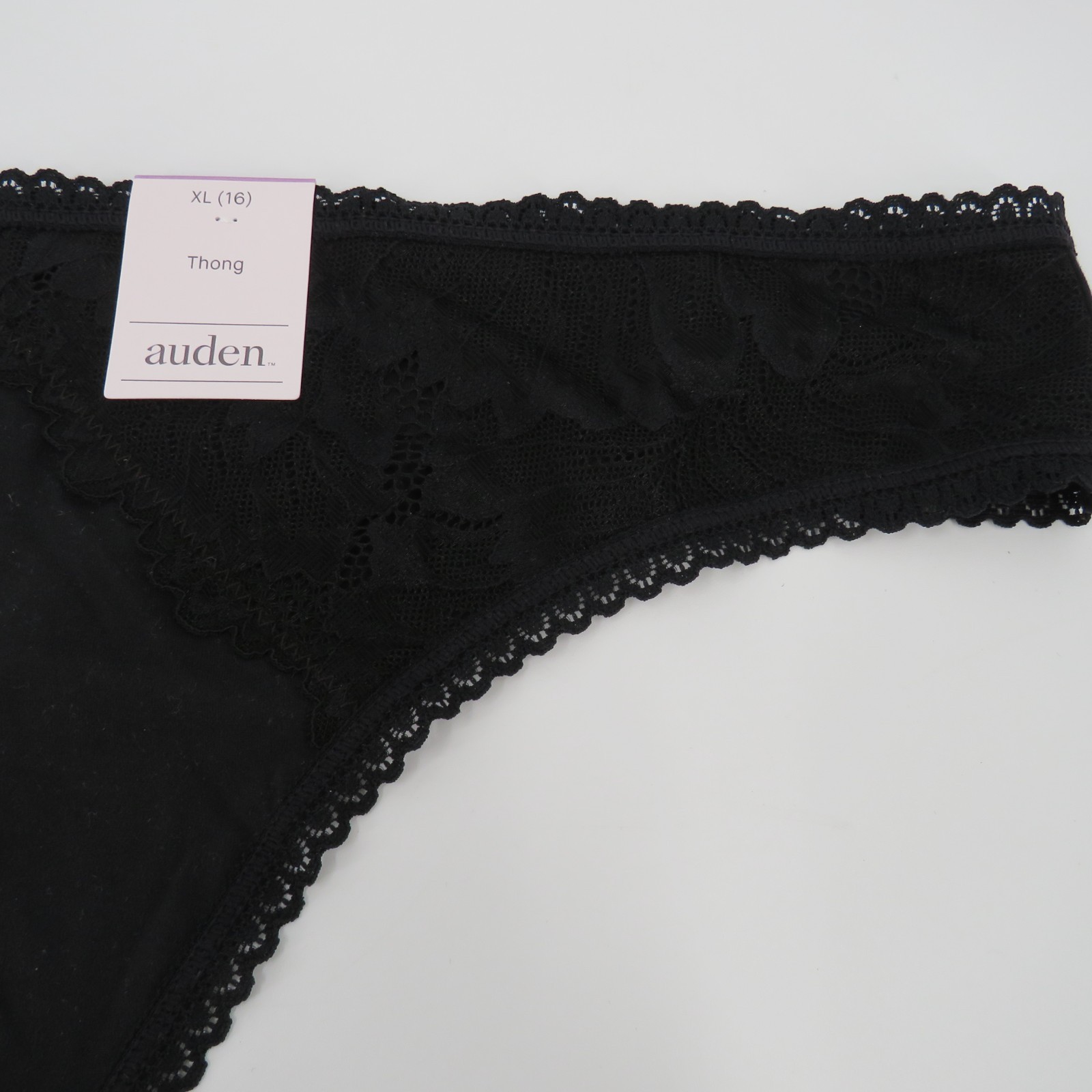 Auden Bonded Edge & Lace Thong Underwear Women’s Size XL (16) – 3 Pairs