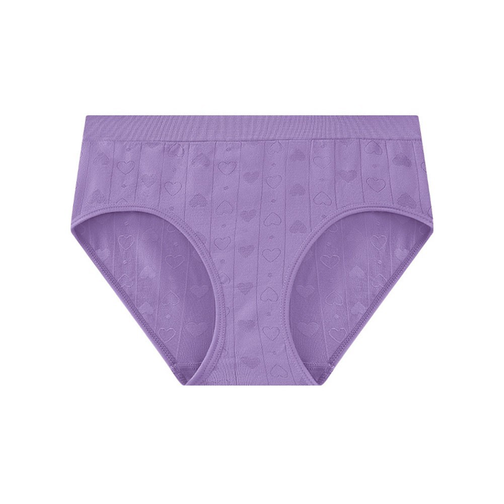 Solid Color Polyester Underwear for Women Mid Waist Style for Home Vacation Use