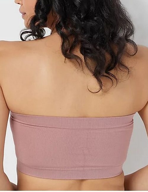 Breezies Grey L Strapless Underwire Bandeau Bra New Removable Pads