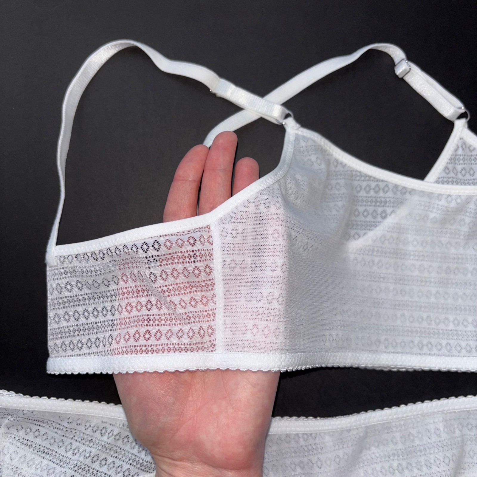 Sheer PANTIES Summer SET White MESH Boho HANDMADE Sissy UNDERWEAR Lingerie S M