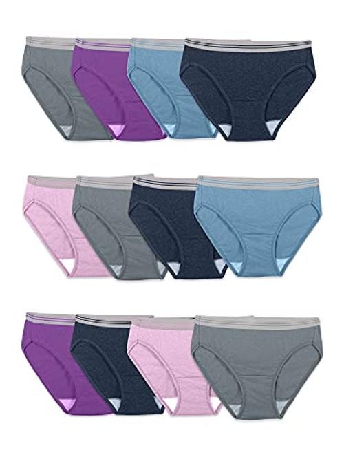 Women’s Eversoft Cotton Underwear 8 Bikini – Assorted Color Heathers