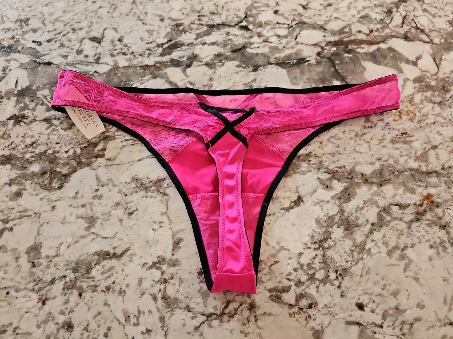 True Vintage Victoria Secret Sexy Color Block Thong Panty