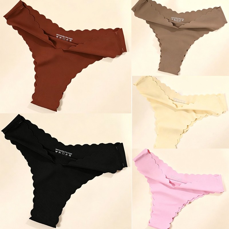 5 Pack Lot Sexy Womens Seamless Bikinis Panties Underwear Thongs Brief Lingeries