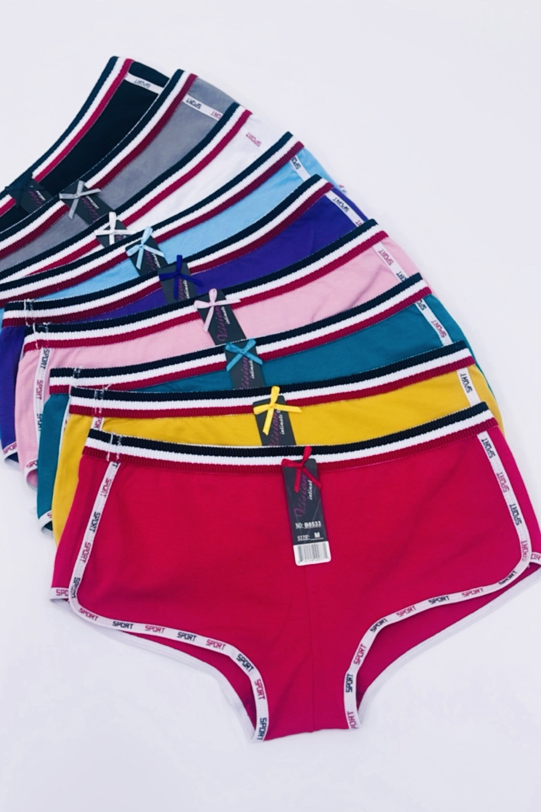 NEW Lot 6 Boyshorts Panties Cotton Underwear Women Ladies Girls Boxer Size Large