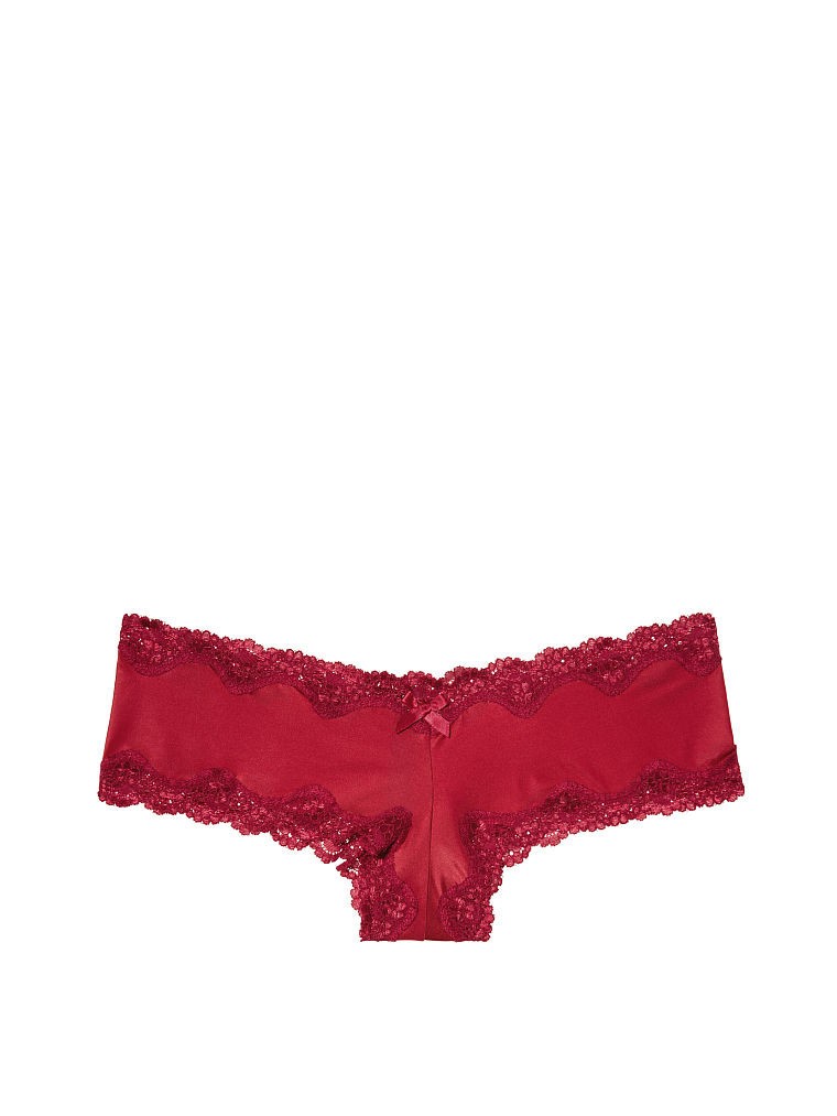 Victoria’s Secret Very Sexy Lace-Trim Cheeky Panty Deep Red
