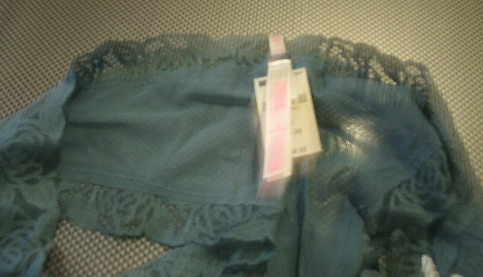 Victoria’s Secret Pink Cheekster / Tanga Dark Teal Glitter Logo L/G New