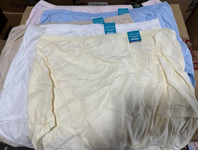 5 Pack Vanity Fair Cotton Briefs 15318 MIX Solid Colors Sz- 6~7~8~9~10 $5 EA