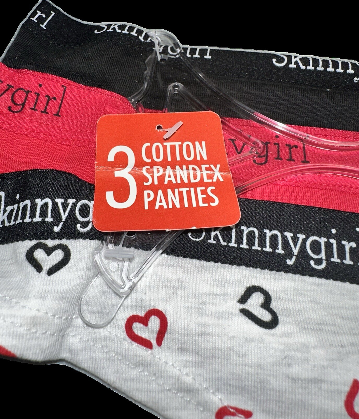 Skinnygirl Womens Cotton Spandex Panties 3-Pack – M New NWT