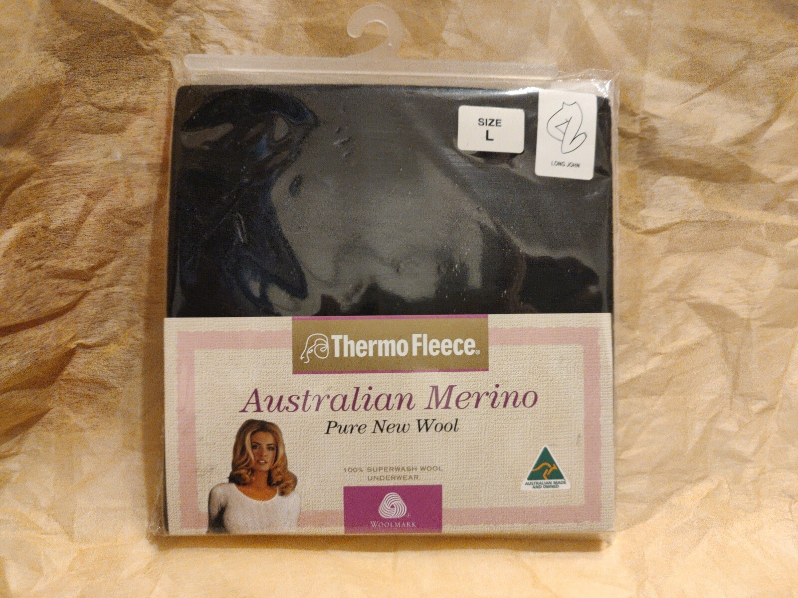 SIZE L AUSTRALIA WOMEN THERMO FLEECE PURE NEW WOOL MERINO | LONG JOHN UNDERWEAR