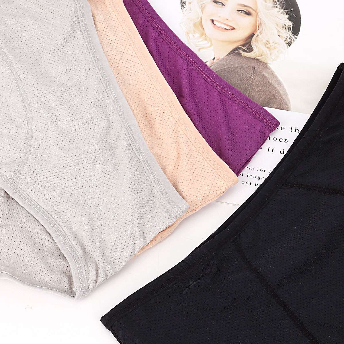 1/3Pcs Womens Ladies Period Panties Leakproof Menstrual Underwear Comfort Briefs