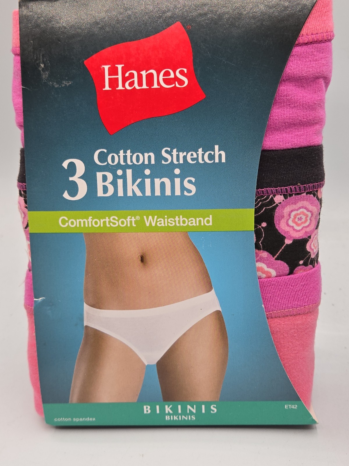 NEW Hanes Ladies Comfortsoft Bikinis Size 9/XXL Comfort Soft Pink Purple 3 Pack