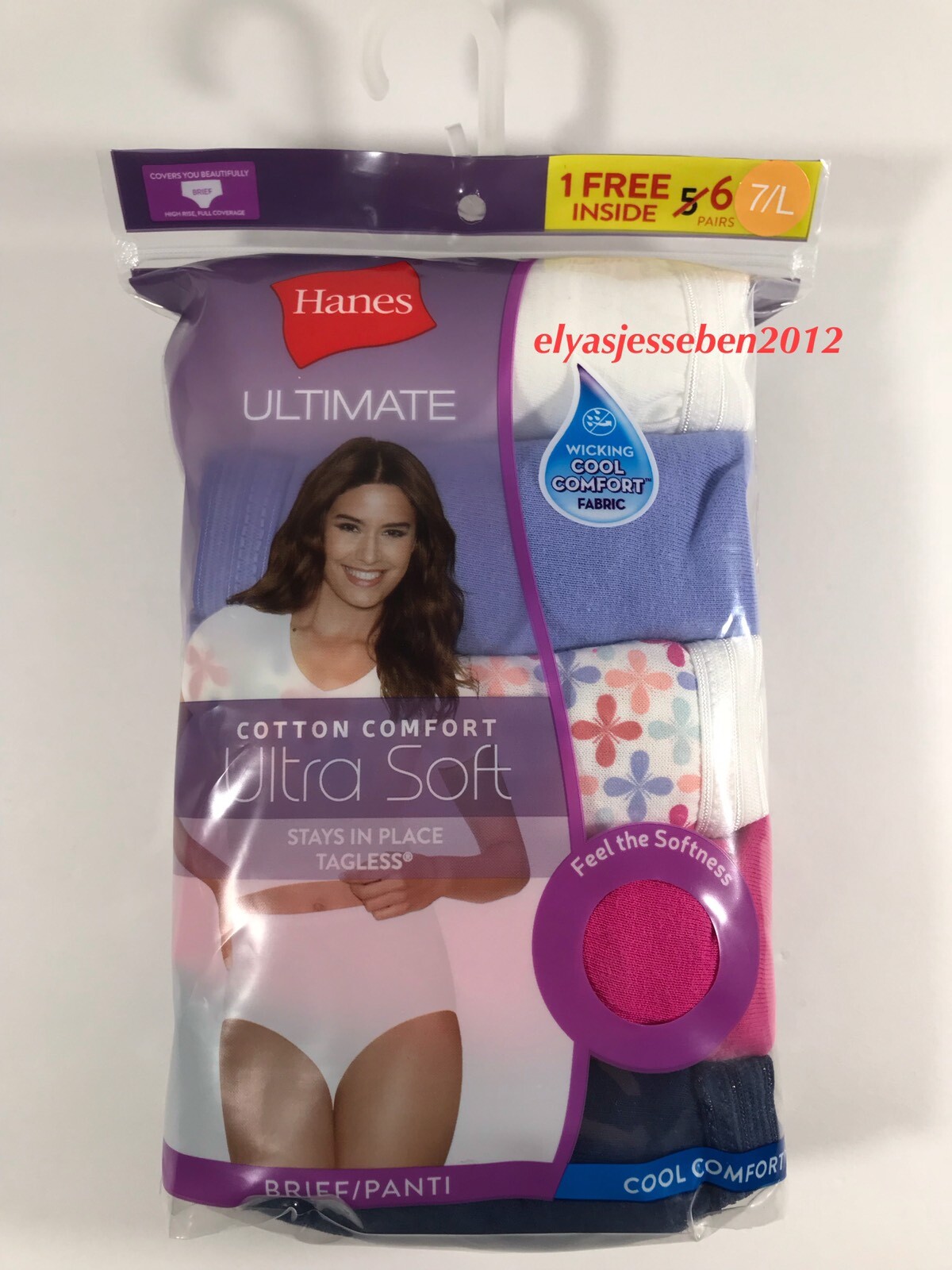 Hanes Ultimate 5-pk.+1 Comfort Ultra Brief Panti 40HUC6 Sz.7/L,9/2XL #97