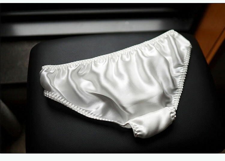 Womens 100% Silk Panties Briefs Bikinis Daliy Underwear Cheeky Shiny Bottoms
