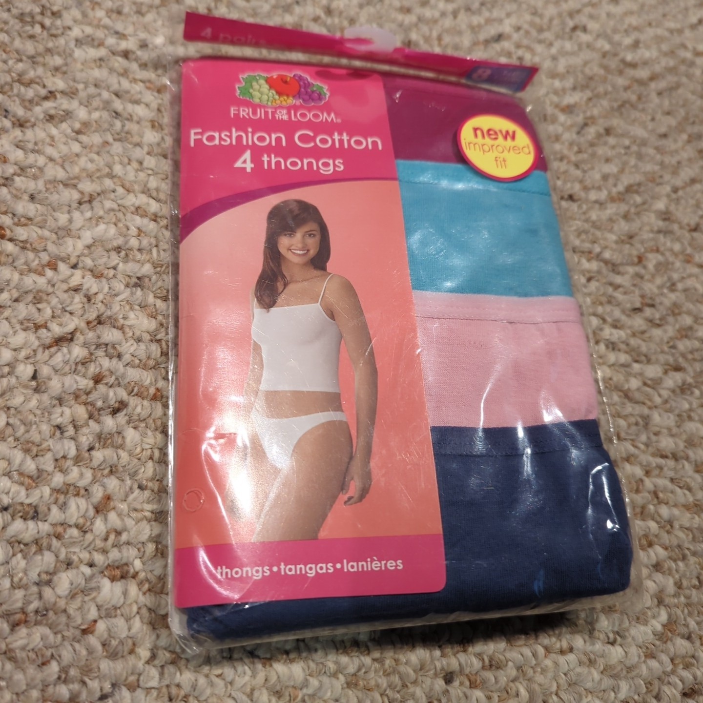 Fruit of The Loom Fashion Cotton Thongs Size 8 XL 4 Pairs 2007
