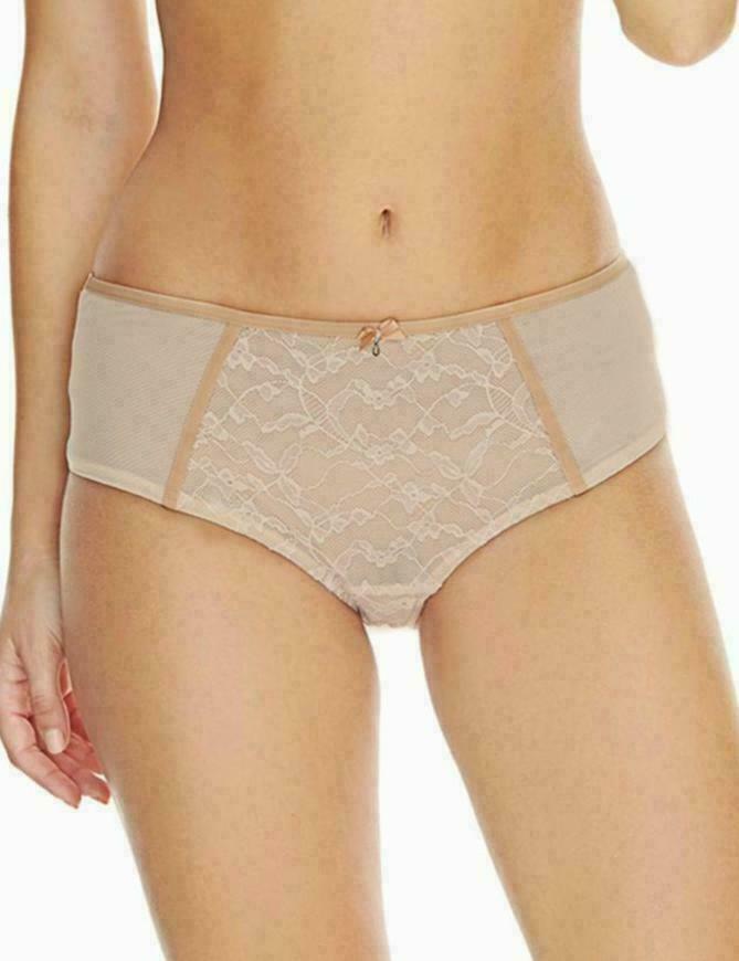 Freya Sassy Short Brief Size XS 8 10 Knickers Sand Nude Beige Skin White 4466