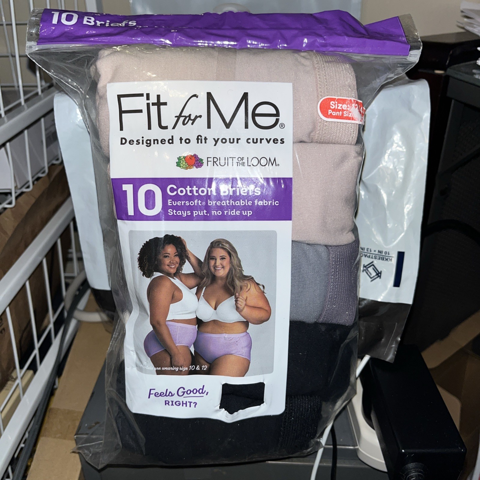 Fruit of the Loom Fit for Me Women’s 10 Pack Cotton Briefs Sizes 12 4X NEW