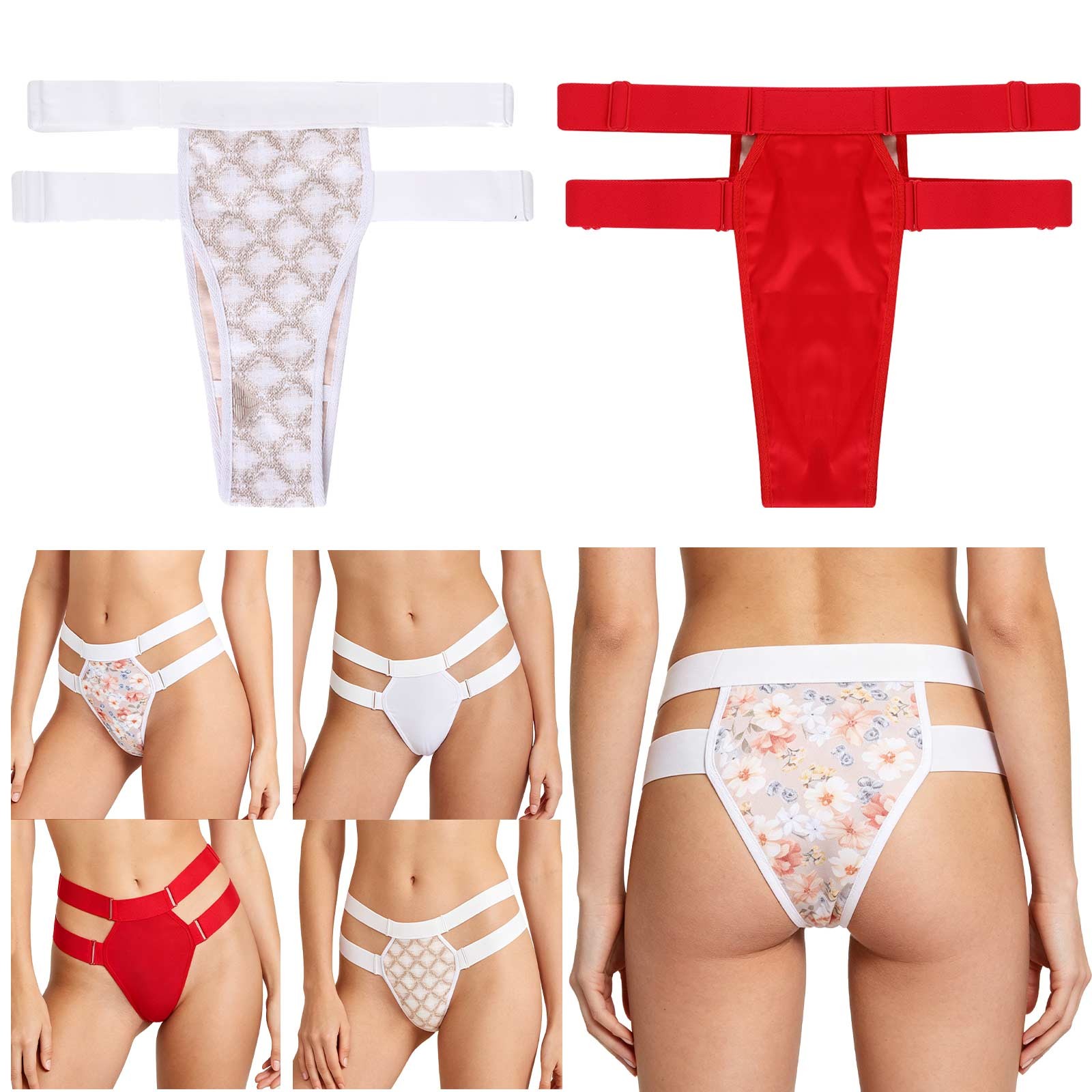 Womens Prolapse Support Briefs Adjustable Straps G-string Thongs Pelvic Belt