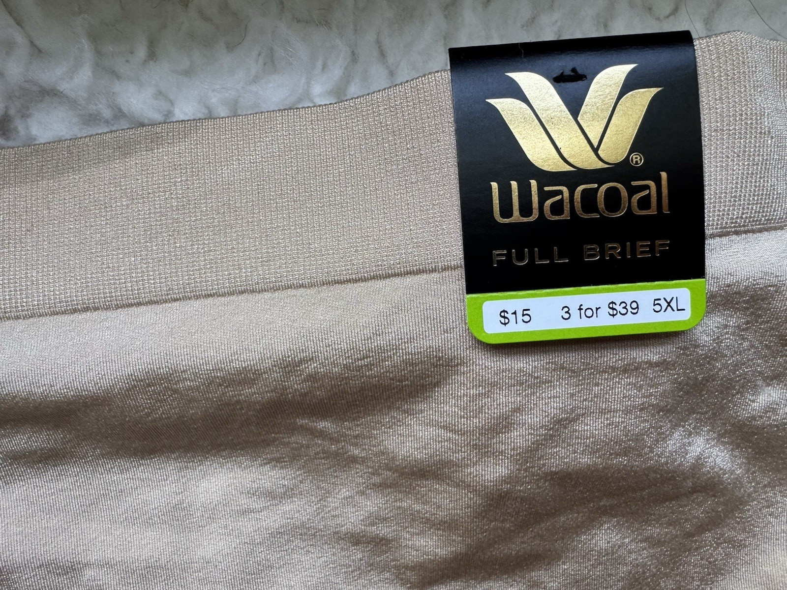 WACOAL 838175 Praline Shape Revelation Hourglass Shaping Brief Panty 5XL NEW