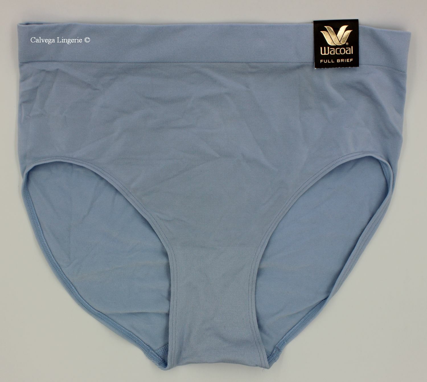 NWT Wacoal 838175 “B-Smooth” Seamless Full Brief Panty, Light Blue (456)