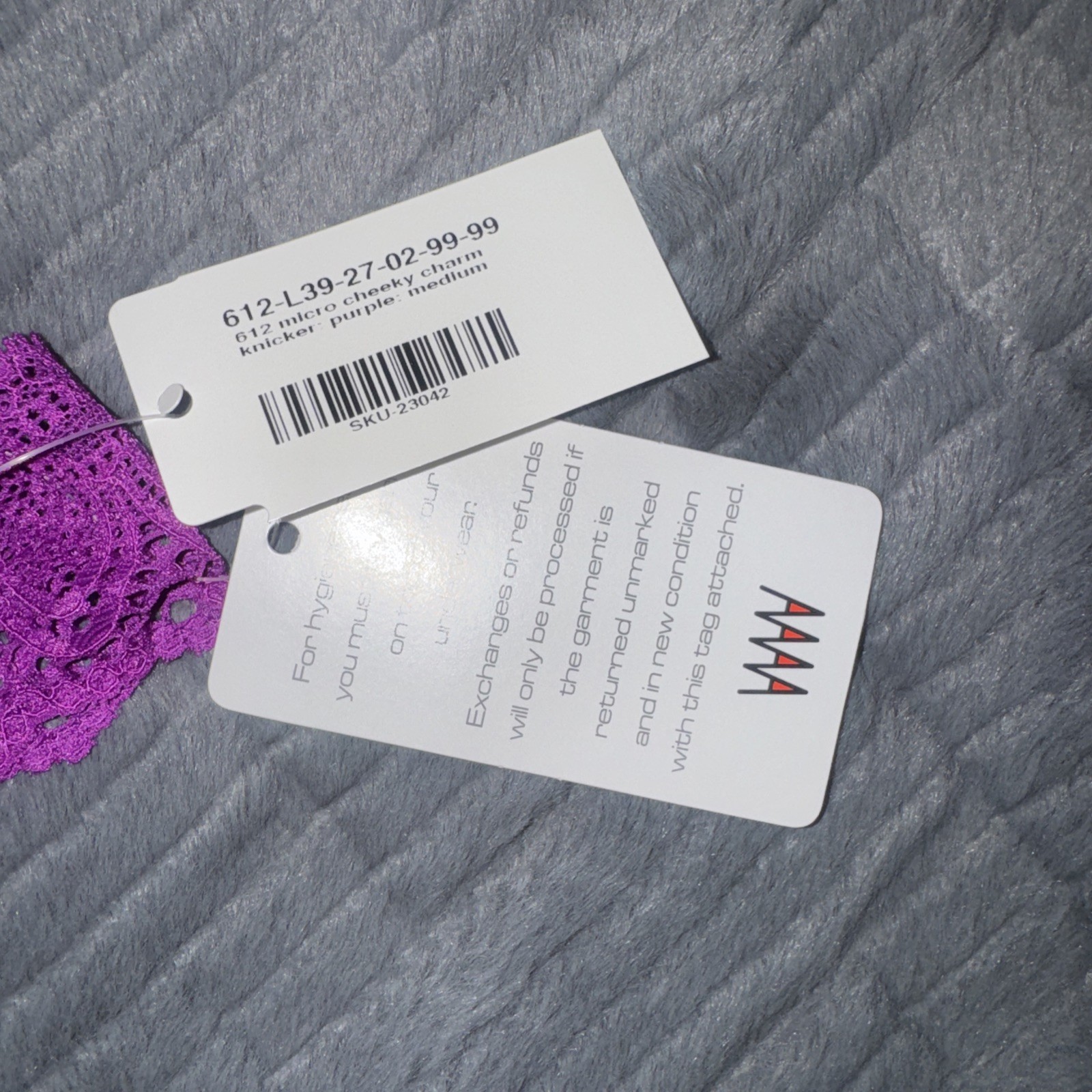 Wicked Weasel 612 Micro Cheeky Charm Knicker Purple Medium