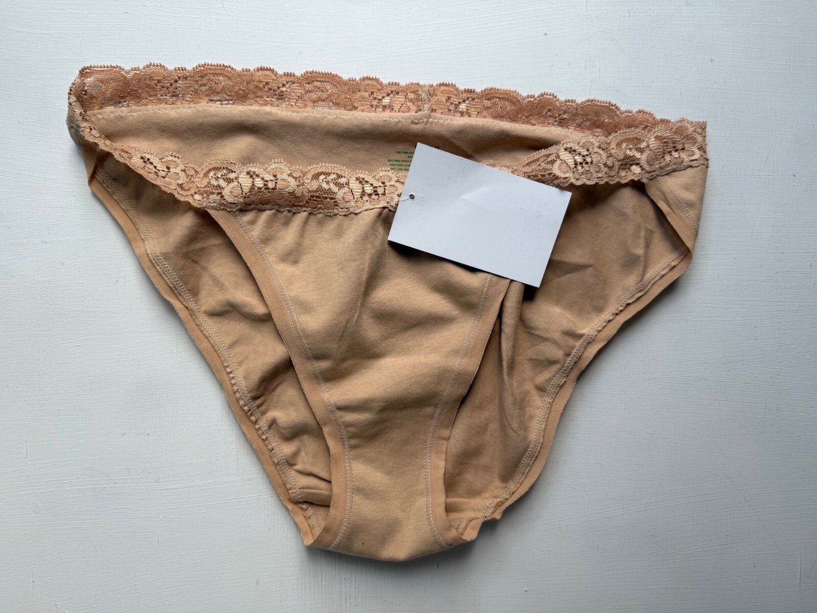 COTN COLLECTION Women’s Underwear Panties LACE TRIM BIKINI Pima Cotton