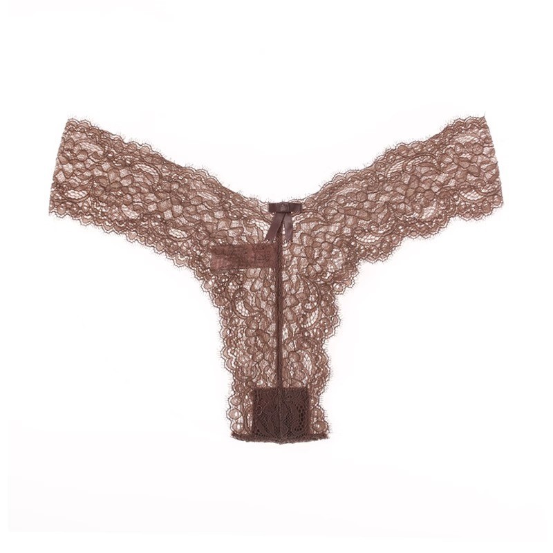 5 Pack Lot Sexy Womens Lace Panties Thongs Underwear See Through Briefs Lingerie