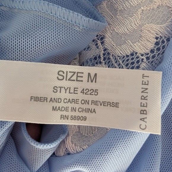 Y2K Sheer Mesh Micro Mini Skirt M Lingerie Blue Lace Trim Ruffle Indie Coquette