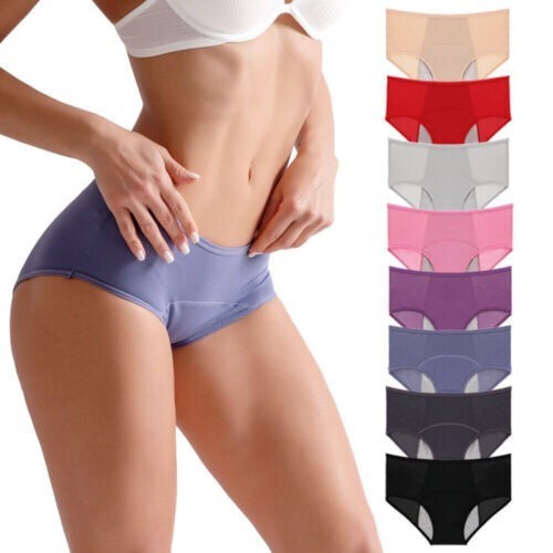 women Menstrual Period Leak Proof Pants Heavy Flow Extra Protection Plus Size