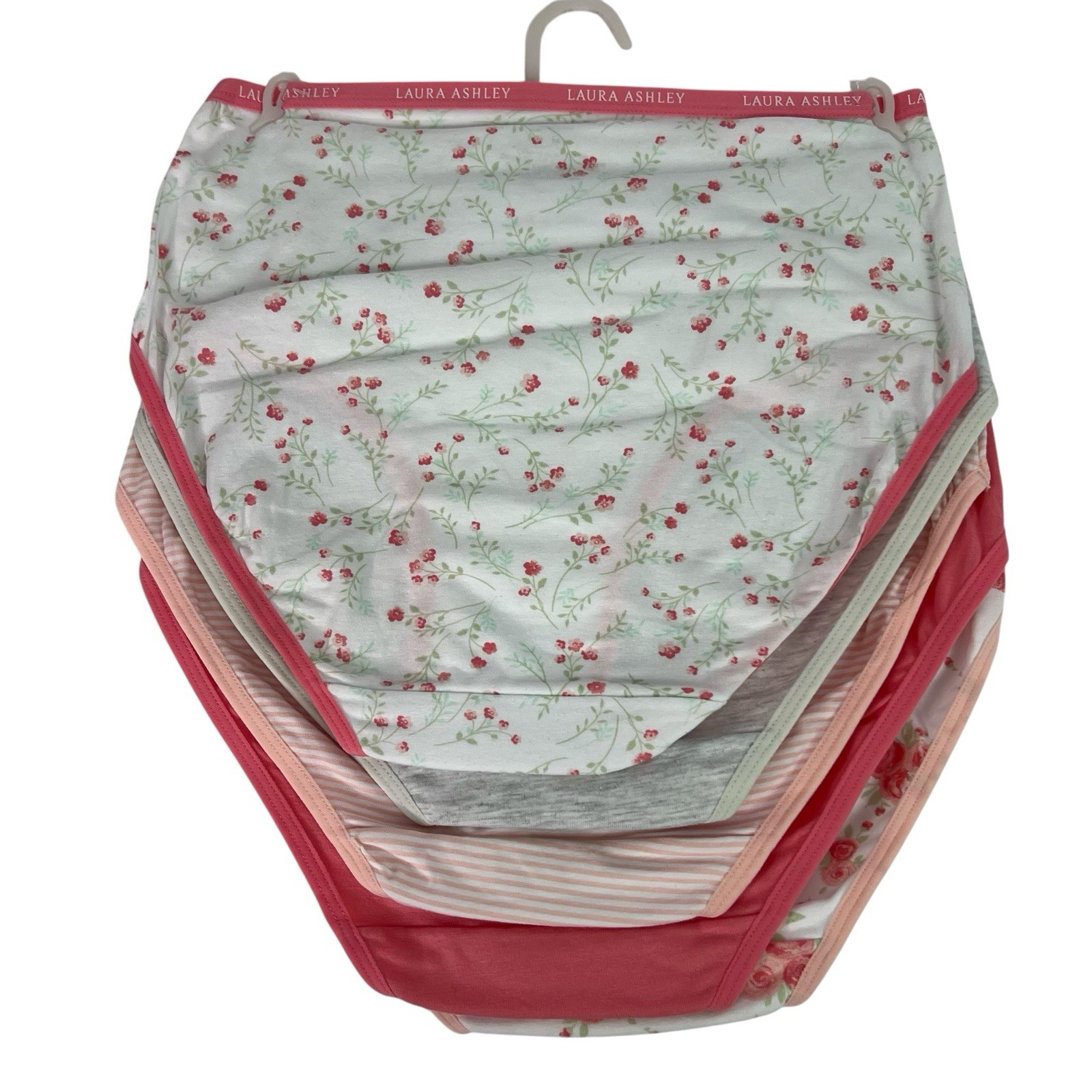 Laura Ashley Women’s Panties Sz Medium Pkg/5 Briefs Tag Free Multi Colors