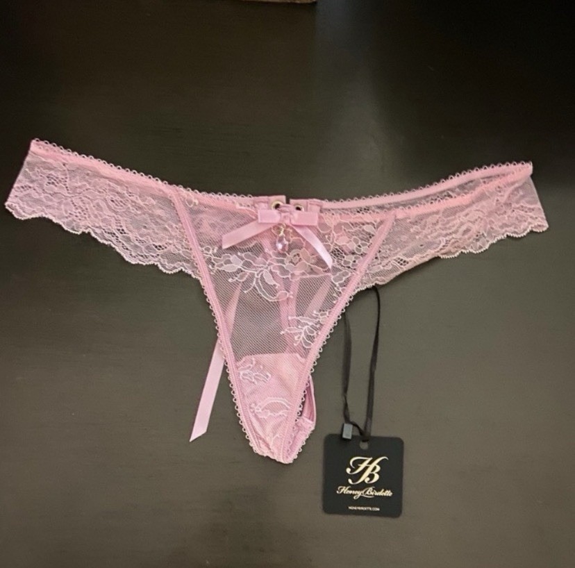 Honey Birdette Rebecca Sweet Pink Thong Panty Size XL
