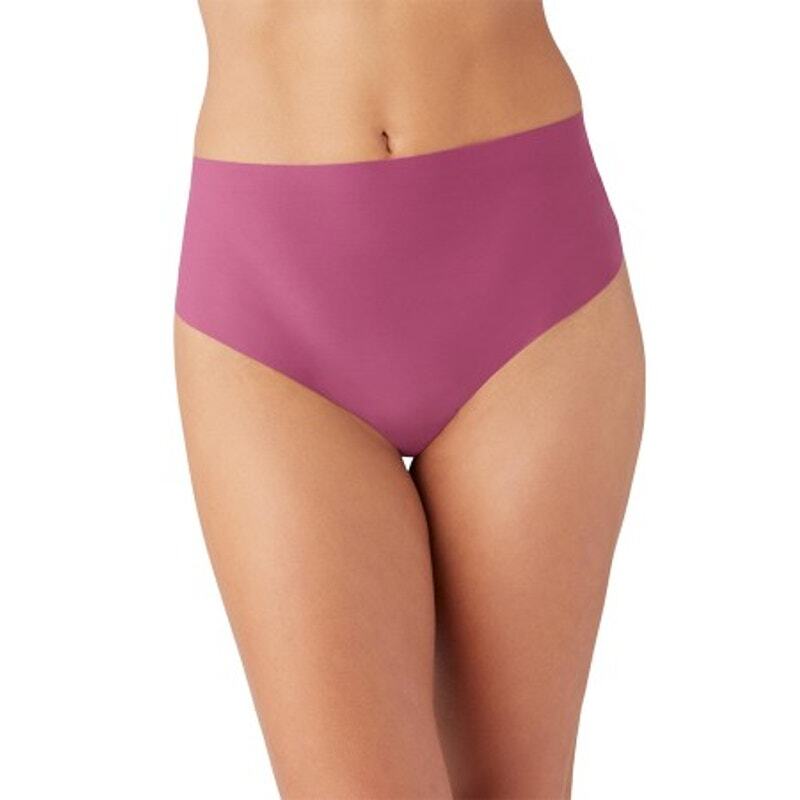 B.tempt’d by Wacoal B.bare Hi Waist Thong 979267 Raspberry Coulis Size XL