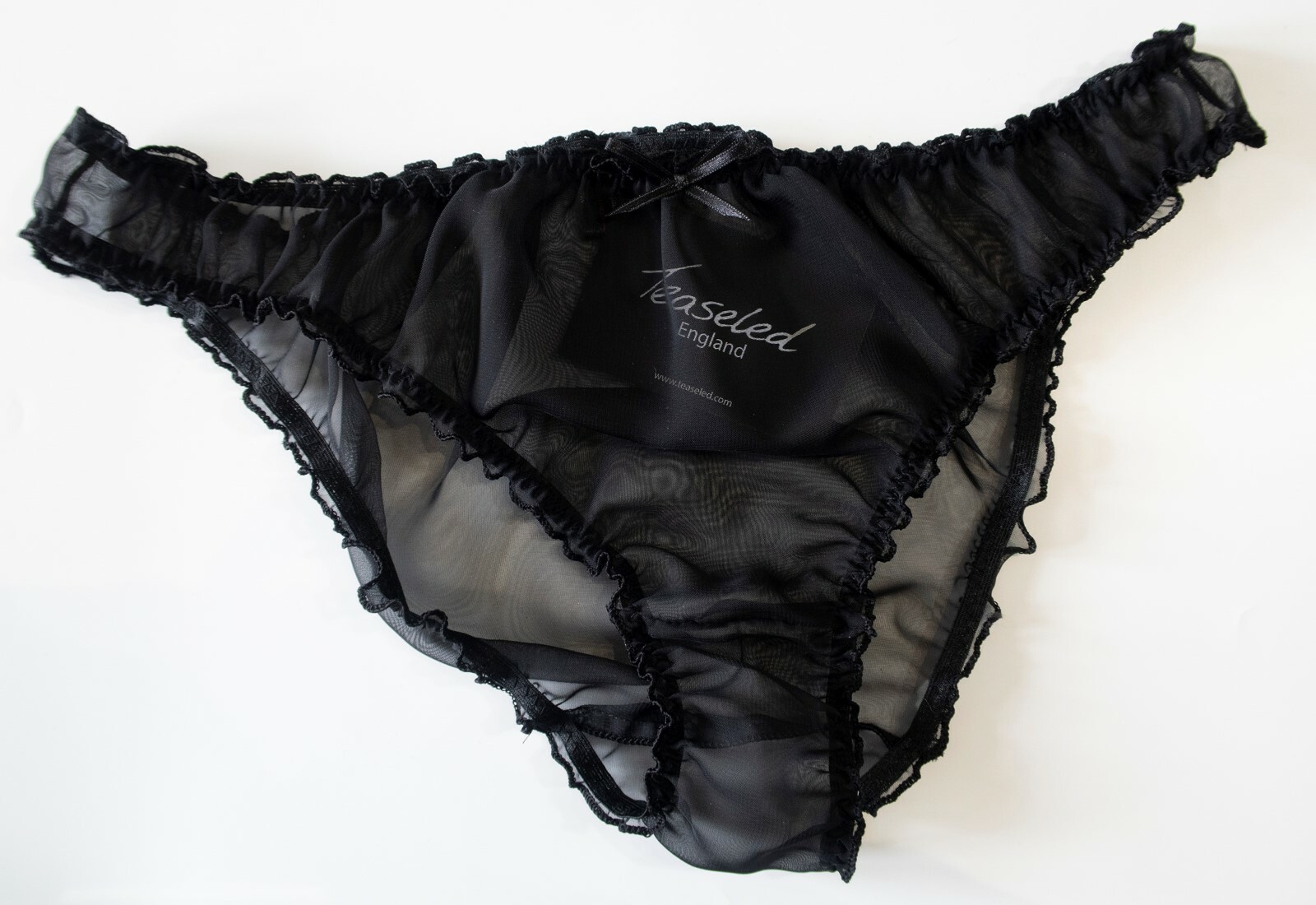 Sheer Chiffon see through Bikini Briefs Knickers Panties Lingerie Black