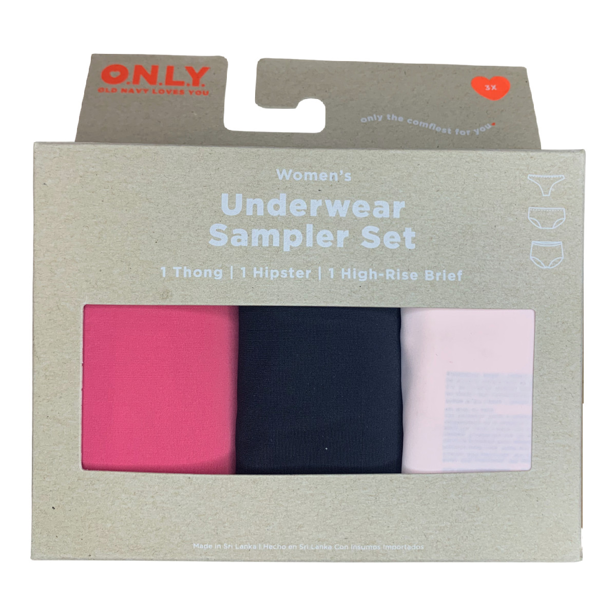 Panties Soft-Knit No-Show Underwear Variety 3-Pack for Women NWT Lot