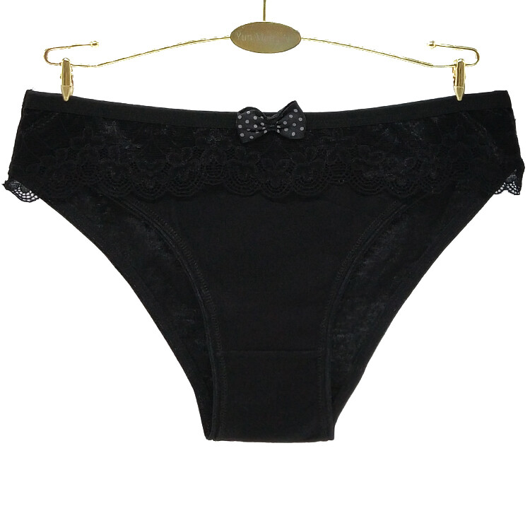 Women’s Cute Cotton Bikini Briefs Knickers Lace Comfy Pretty Panties XS S 6 – 8