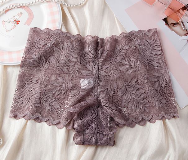 6 Pack Lot Sexy Women’s Lace Panties Boy Shorts Underwear See Through Lingeries