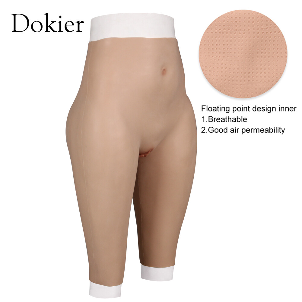Dokier Plus Size Silicone Crossdresser Pants Hip Shaping Panty Vagina Panties