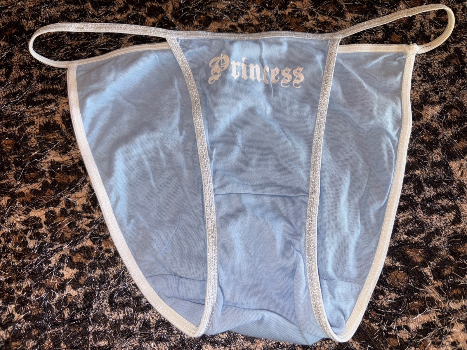 Lei Princess Y2K String Bikini Baby Blue M Cotton Panty Underwear Early 2000’s
