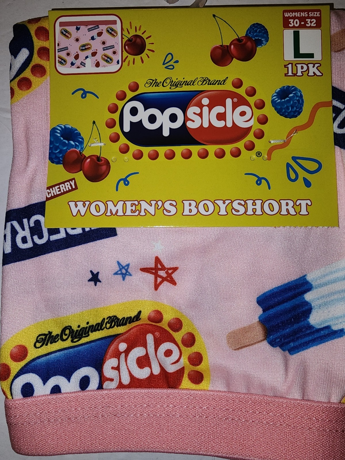 New Popsicle Women’s Boyshort Size Large 30-32
