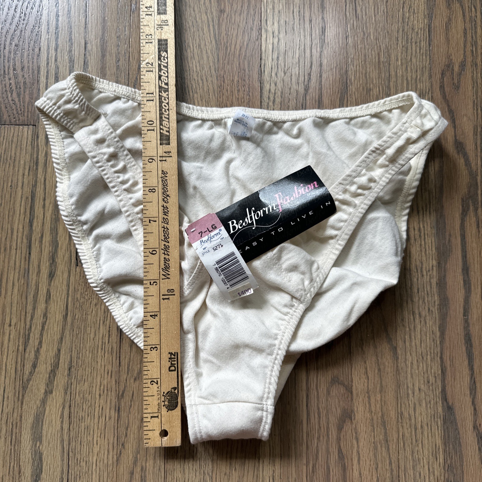 NWT Vintage BESTFORM Hi-Cut Cotton Panties Trim Style 5271 – Size Large Sissy