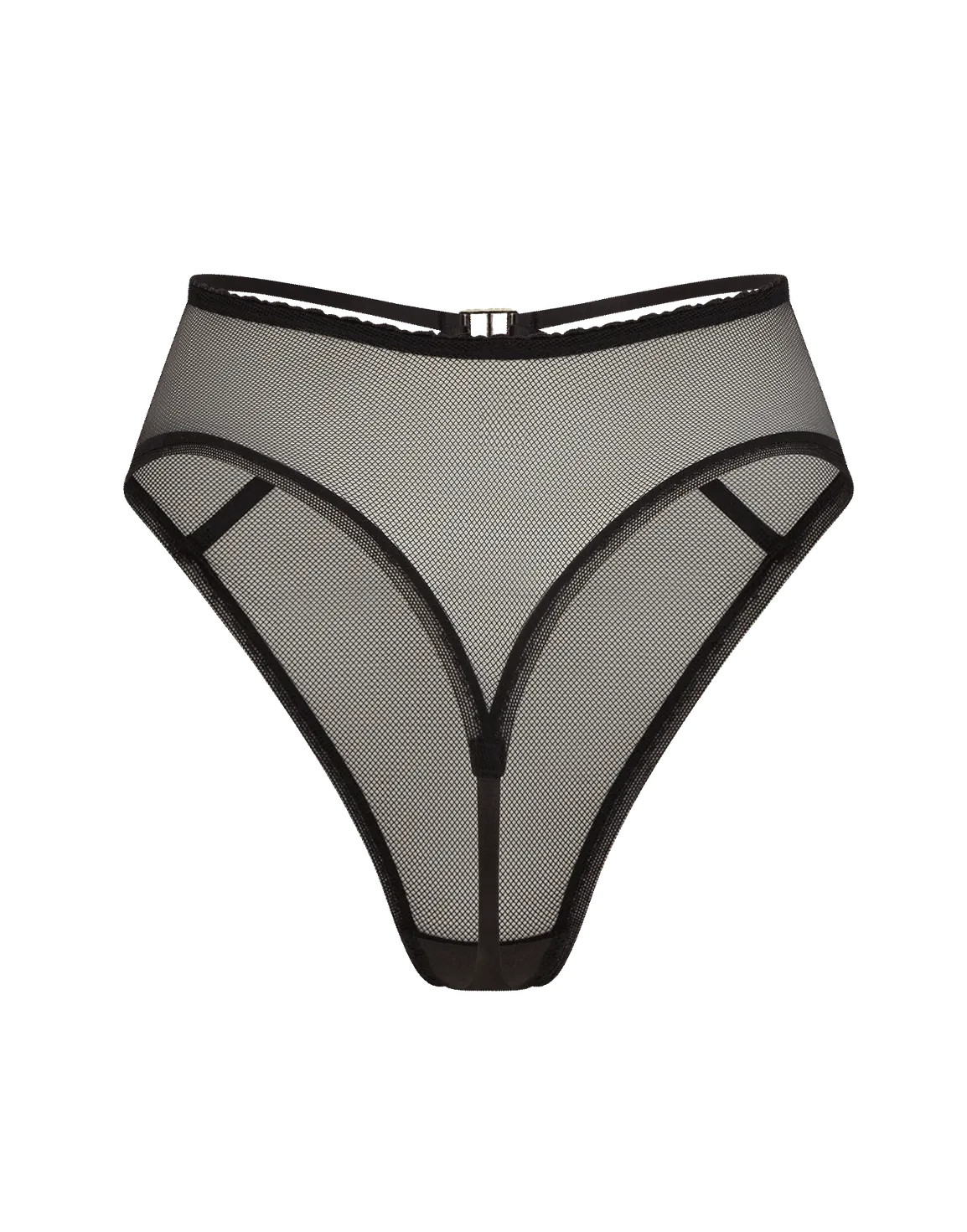 AGENT PROVOCATEUR BLACK AIDEN HIGH WAISTED THONG AP 1 X SMALL UK 6-8 BNWT