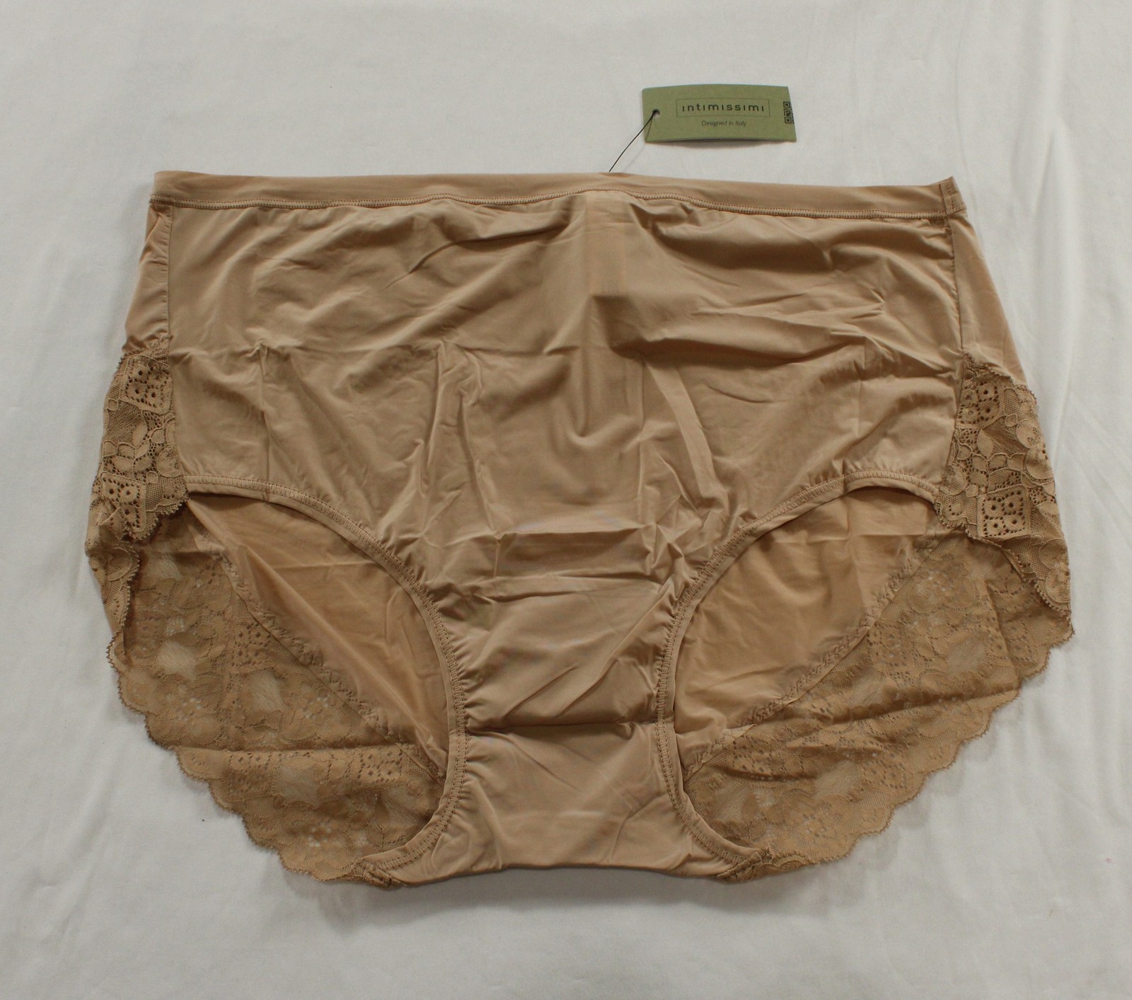 Intimissimi Women’s Microfiber and Lace High Rise Panties AR8 Honey Size 3XL