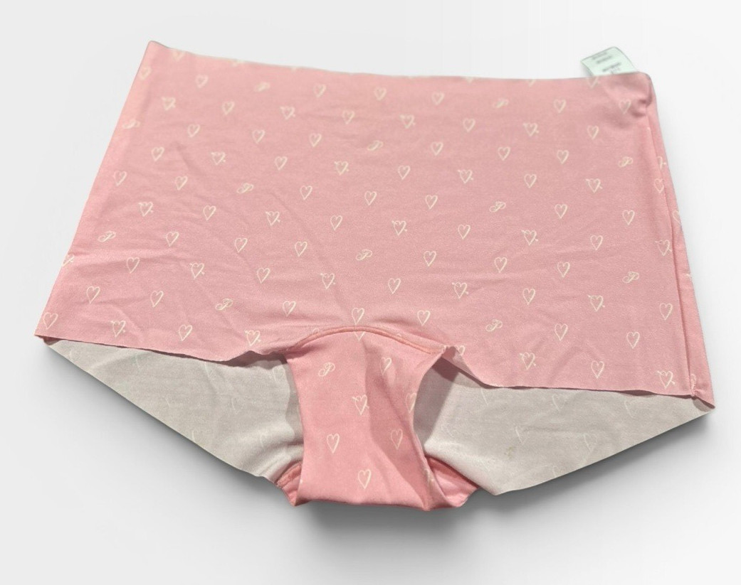 NWT Women’s PINK by Victoria’s Secret No-Show Boyshort Panties LG, Pale Pink