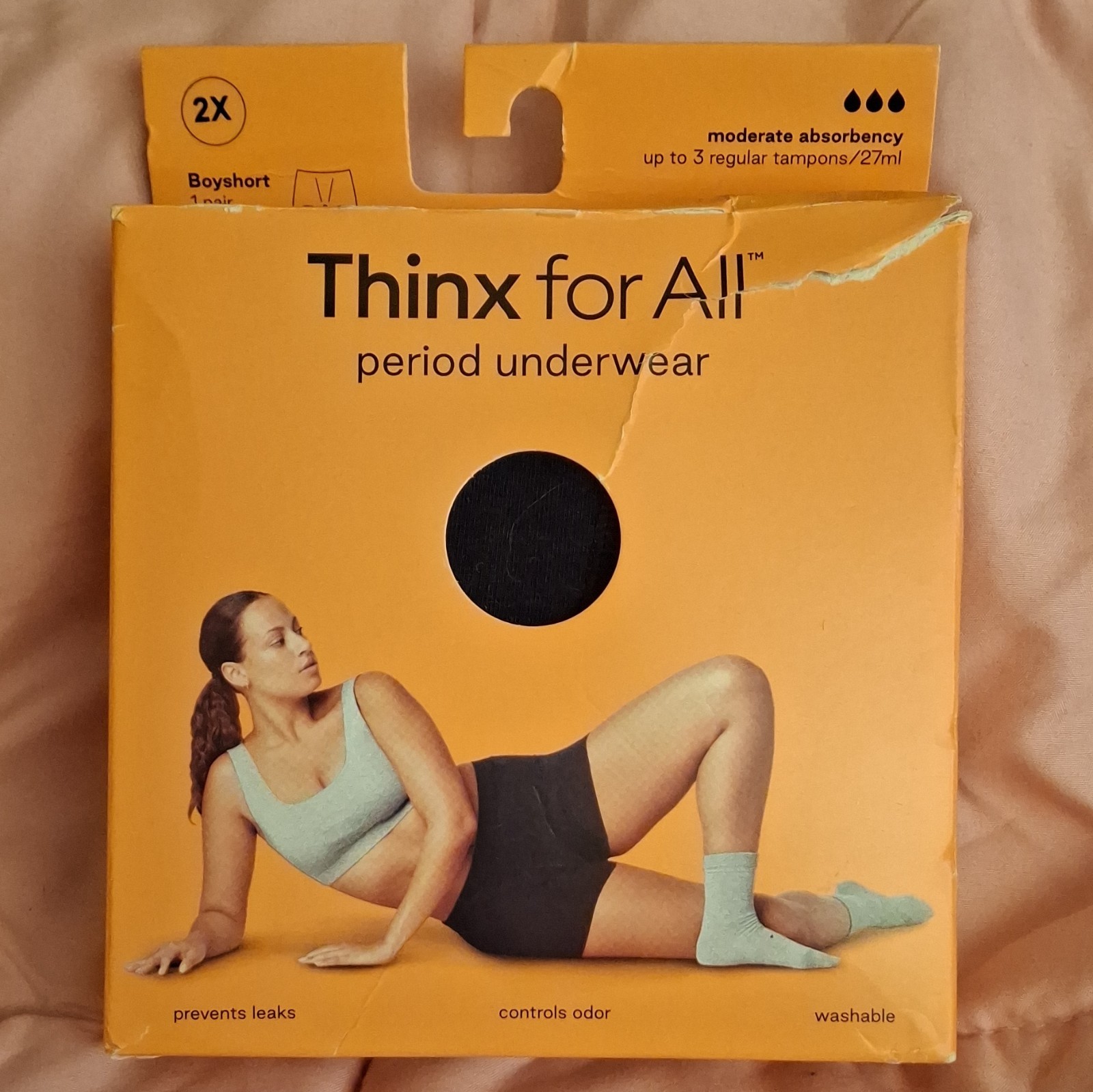 Think for All Period Underwear 2X Boyshort 1 Pair