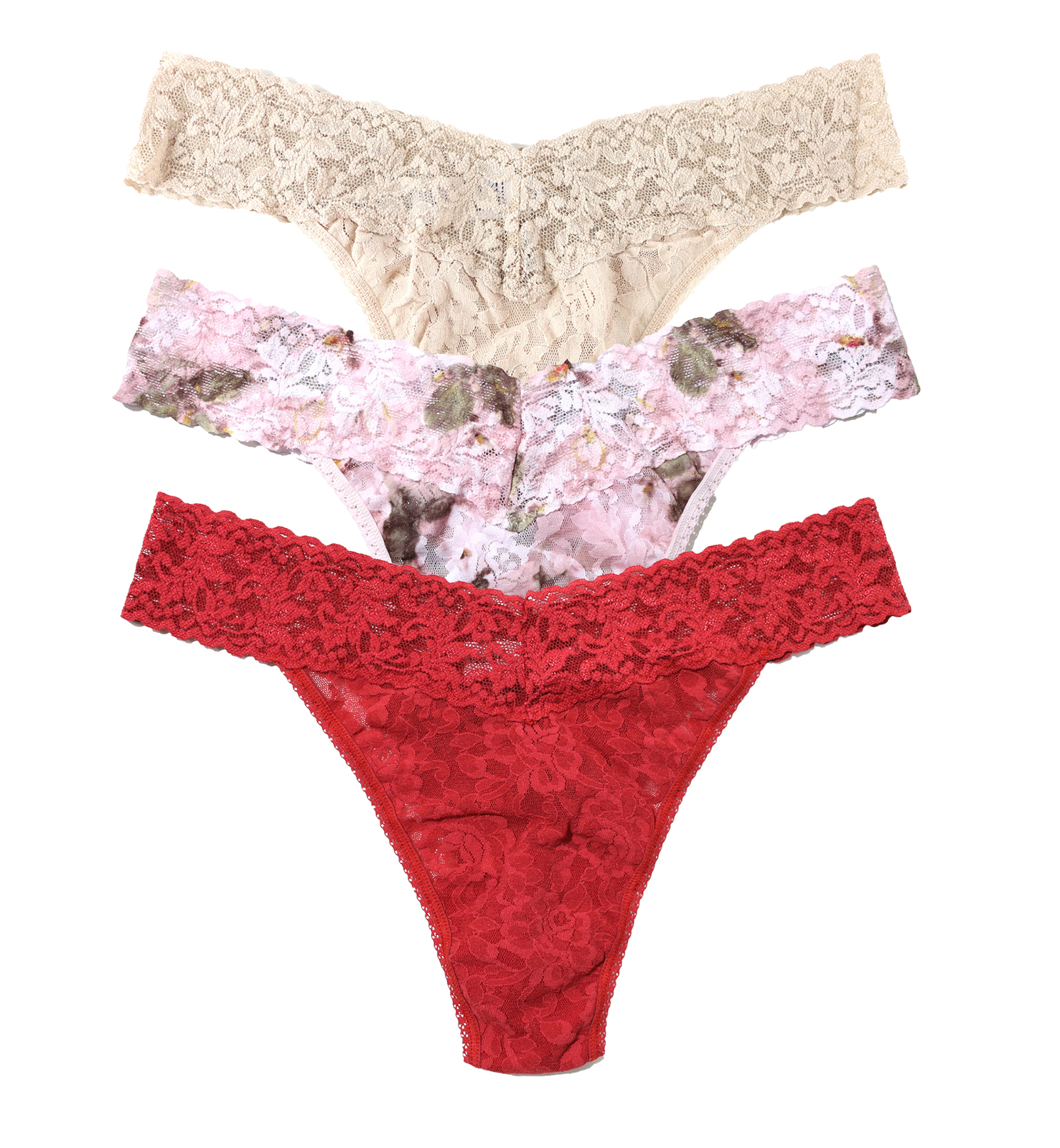 Hanky Panky 3-PACK Signature Lace Original Rise Thong (48113PK)