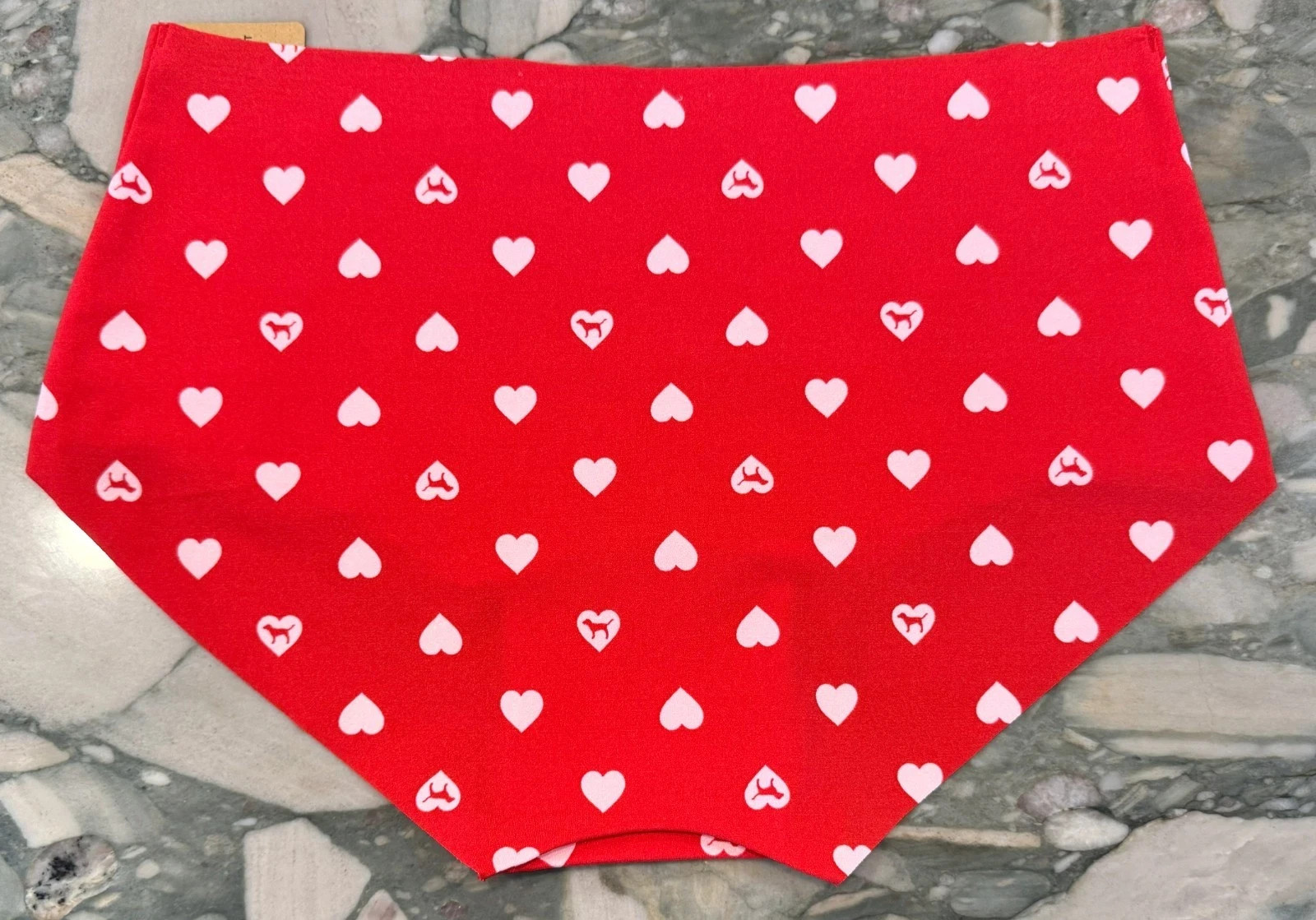 NEW Victoria Secret PINK No Show Shortie Boyshort – Red & Pink Hearts – XL