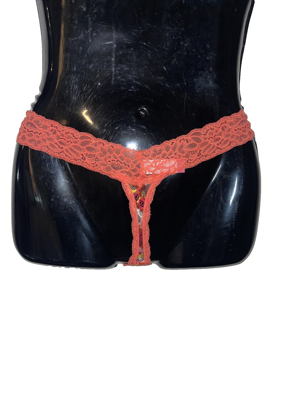 No Boundaries Thong Panty Orange Floral 2X Whimsical Sissy Fairy Festival Boho