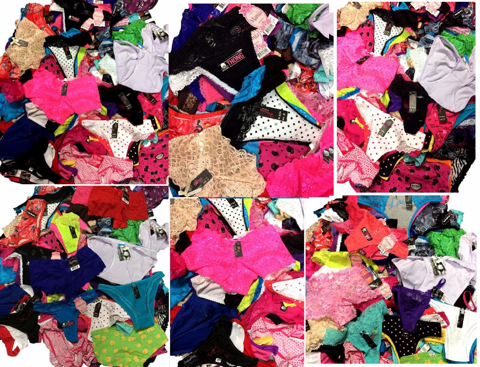 New Womens Wholesale Bikinis Cheeky Lace BoyShorts Assorted Underwear S M L #728