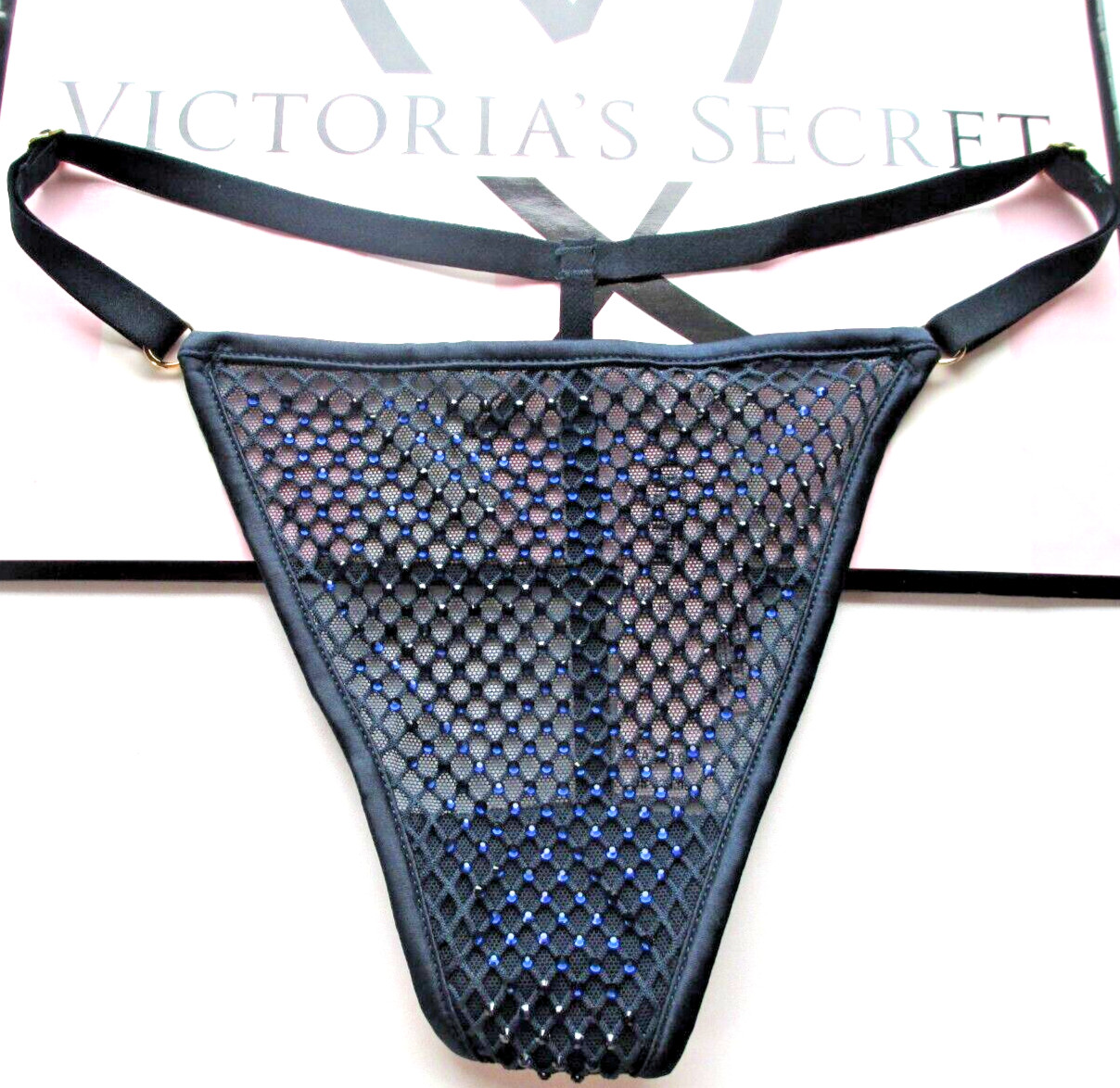 VICTORIA’S SECRET VERY SEXY V-String Thong Panty VS Dark Twilight Blue S M L XL